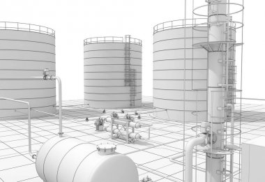 evin dış, görselleştirme, 3d illüstrasyon