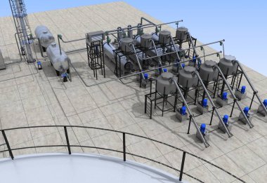 bir kır evinin dış, yazlık, görselleştirme, 3d illüstrasyon