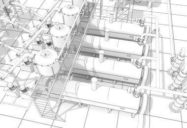 bir kır evinin dış, yazlık, görselleştirme, 3d illüstrasyon