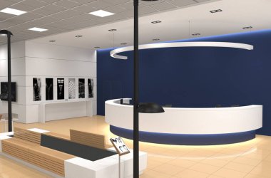 konut iç görselleştirme, 3d illüstrasyon