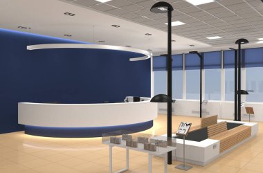 konut iç görselleştirme, 3d illüstrasyon