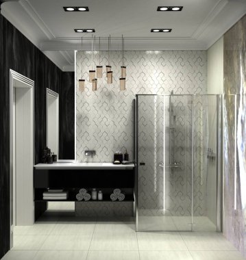 konut iç görselleştirme, 3d illüstrasyon