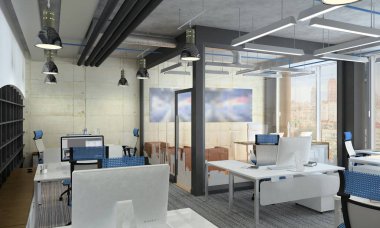 konut iç görselleştirme, 3d illüstrasyon