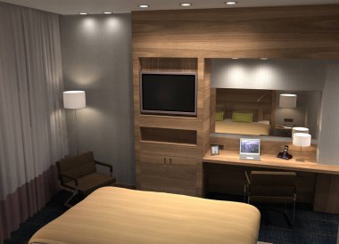 konut iç görselleştirme, 3d illüstrasyon