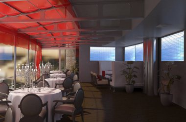 konut iç görselleştirme, 3d illüstrasyon