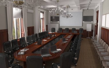 konut iç görselleştirme, 3d illüstrasyon