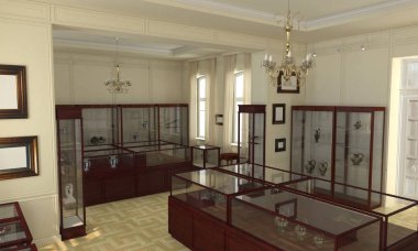 konut iç görselleştirme, 3d illüstrasyon