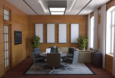 konut iç görselleştirme, 3d illüstrasyon