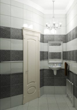 konut iç görselleştirme, 3d illüstrasyon