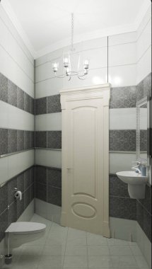 konut iç görselleştirme, 3d illüstrasyon