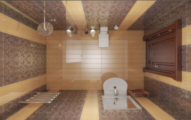 konut iç görselleştirme, 3d illüstrasyon