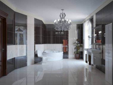 konut iç görselleştirme, 3d illüstrasyon