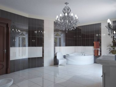konut iç görselleştirme, 3d illüstrasyon