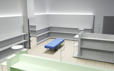 konut iç görselleştirme, 3d illüstrasyon