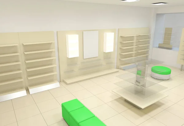 住宅インテリアビジュアライゼーション 3Dイラスト — ストック写真