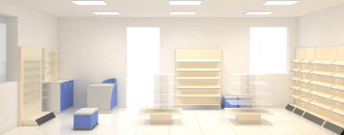 konut iç görselleştirme, 3d illüstrasyon