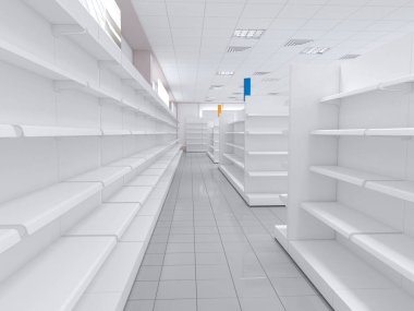 konut iç görselleştirme, 3d illüstrasyon