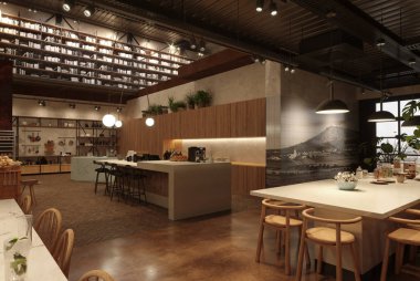 konut iç görselleştirme, 3d illüstrasyon