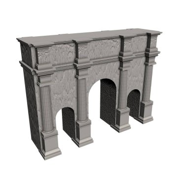 anıt, sunak, 3d görselleştirme, illüstrasyon