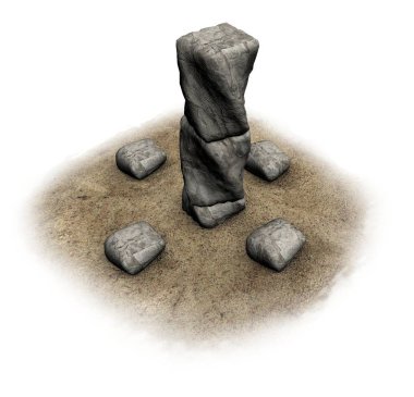 anıt, sunak, 3d görselleştirme, illüstrasyon