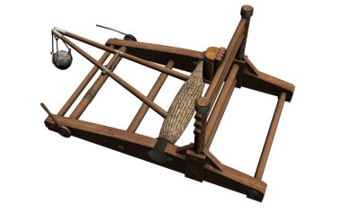 balista, mancınık, 3d görselleştirme, illüstrasyon