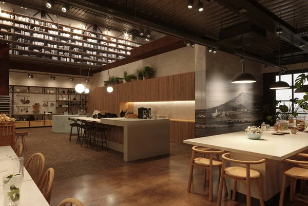 konut iç görselleştirme, 3d illüstrasyon