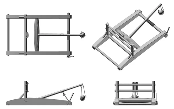 Balista Catapulta Visualización Ilustración —  Fotos de Stock