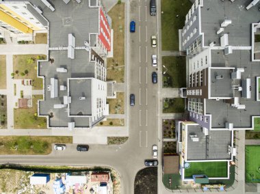 asfalt, otopark, yukarıdan görünümü
