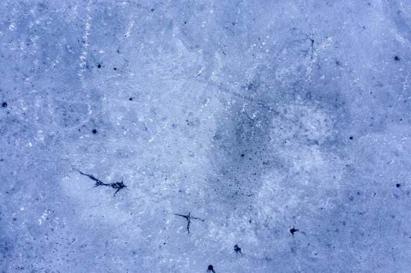 Buz Deliği Donmuş Göl Havadan Görünüm — Stok fotoğraf