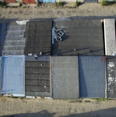 garaj çatı, yukarıdan görünümü
