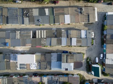garaj çatı, yukarıdan görünümü