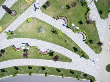 asfalt, otopark, yukarıdan görünümü