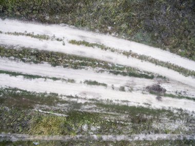 ülke yolu, yukarıdan görünüm