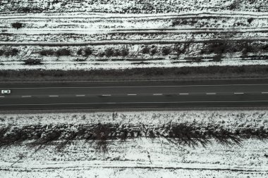 ülke yolu, yukarıdan görünüm