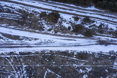 ülke yolu, yukarıdan görünüm