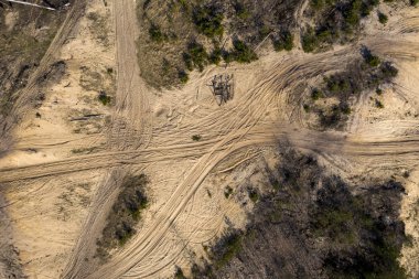 ülke yolu, yukarıdan görünüm