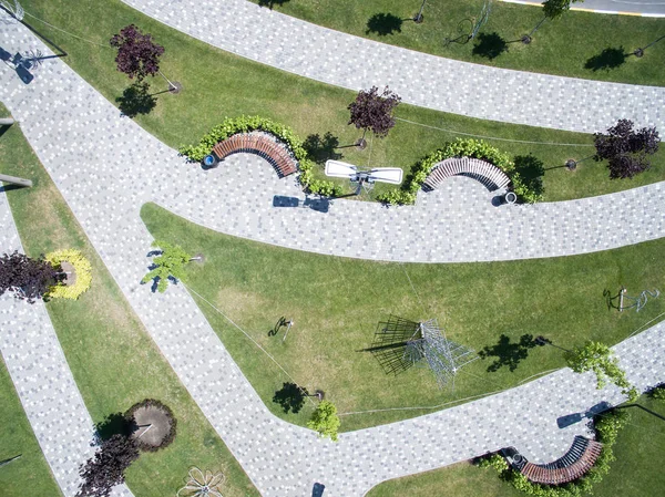 Asfalt Bilparkering Utsikt Från Ovan — Stockfoto