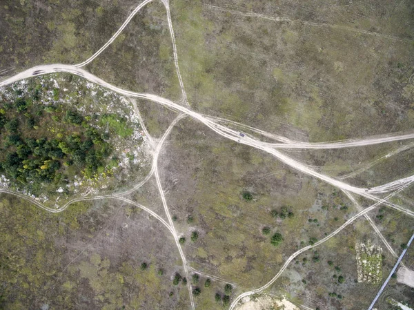 Carretera Campo Vista Desde Arriba — Foto de Stock