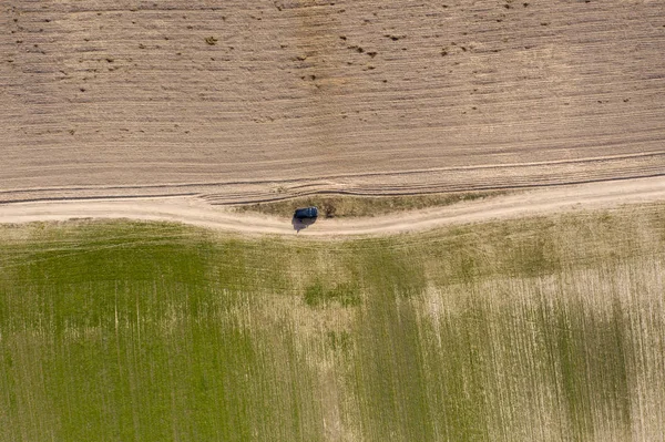 Landweg Uitzicht Vanaf Boven — Stockfoto