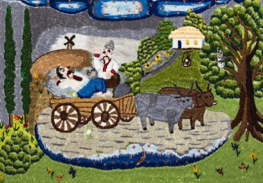 El yapımı nakış, halk sanatı ve el işi.