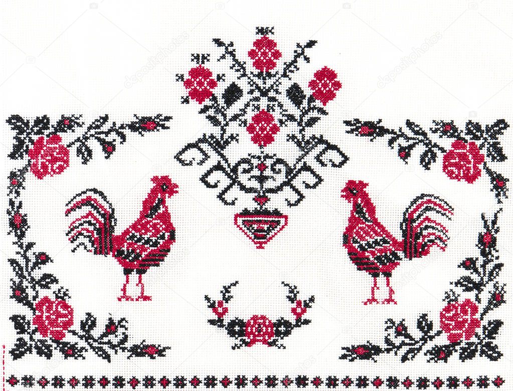 Handmade embroidery, folk arts and crafts