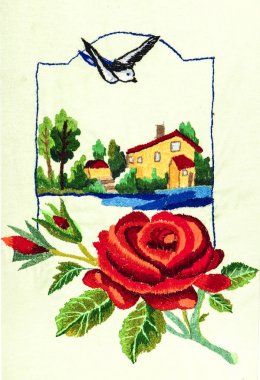 El yapımı nakış, halk sanatı ve el işi.