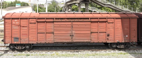 Vasúti Tartálykocsik Szelektív Összpontosítás — Stock Fotó