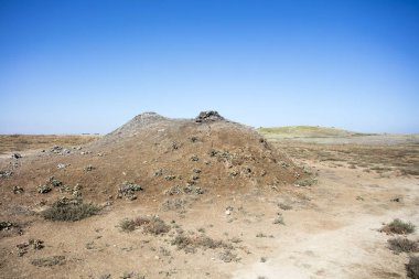 çamur yanardağı, peyzaj, seçici odak