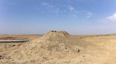 çamur yanardağı, peyzaj, seçici odak