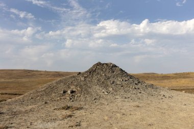 çamur yanardağı, peyzaj, seçici odak