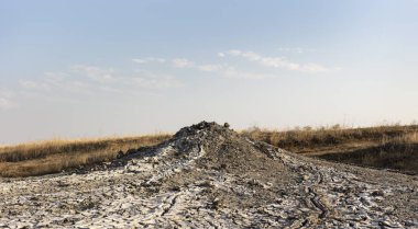 çamur yanardağı, peyzaj, seçici odak