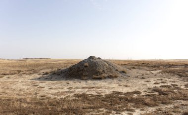 çamur yanardağı, peyzaj, seçici odak