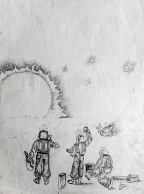 Kalem çizimi, çizim, arka plan