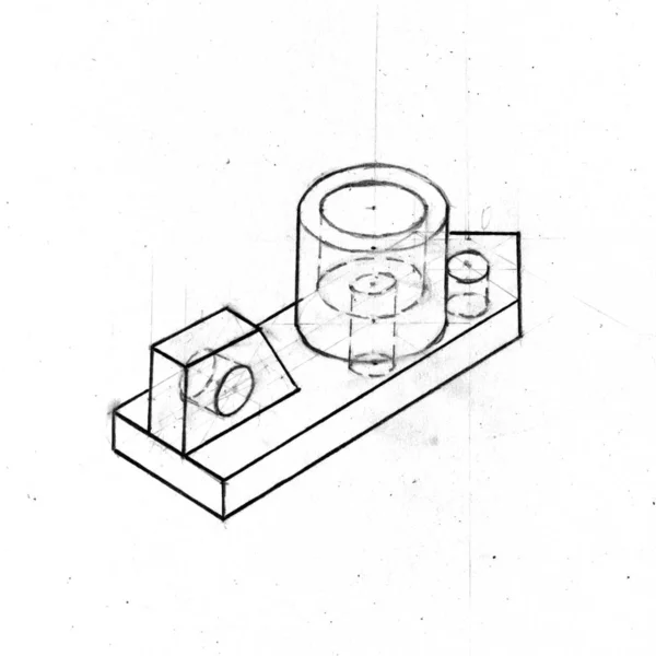 铅笔画 — 图库照片